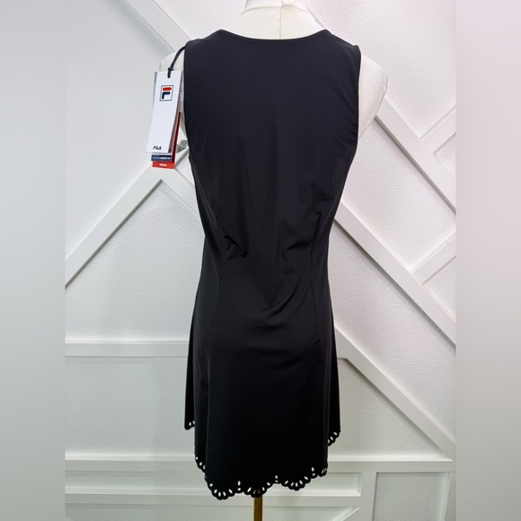 NWT Fila Essentials Lasercut Athletic Dress Black Size Medium Built In Bra - Picture 7 of 13